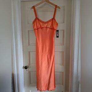 NEW Bebe Elegant Orange Slip Dress